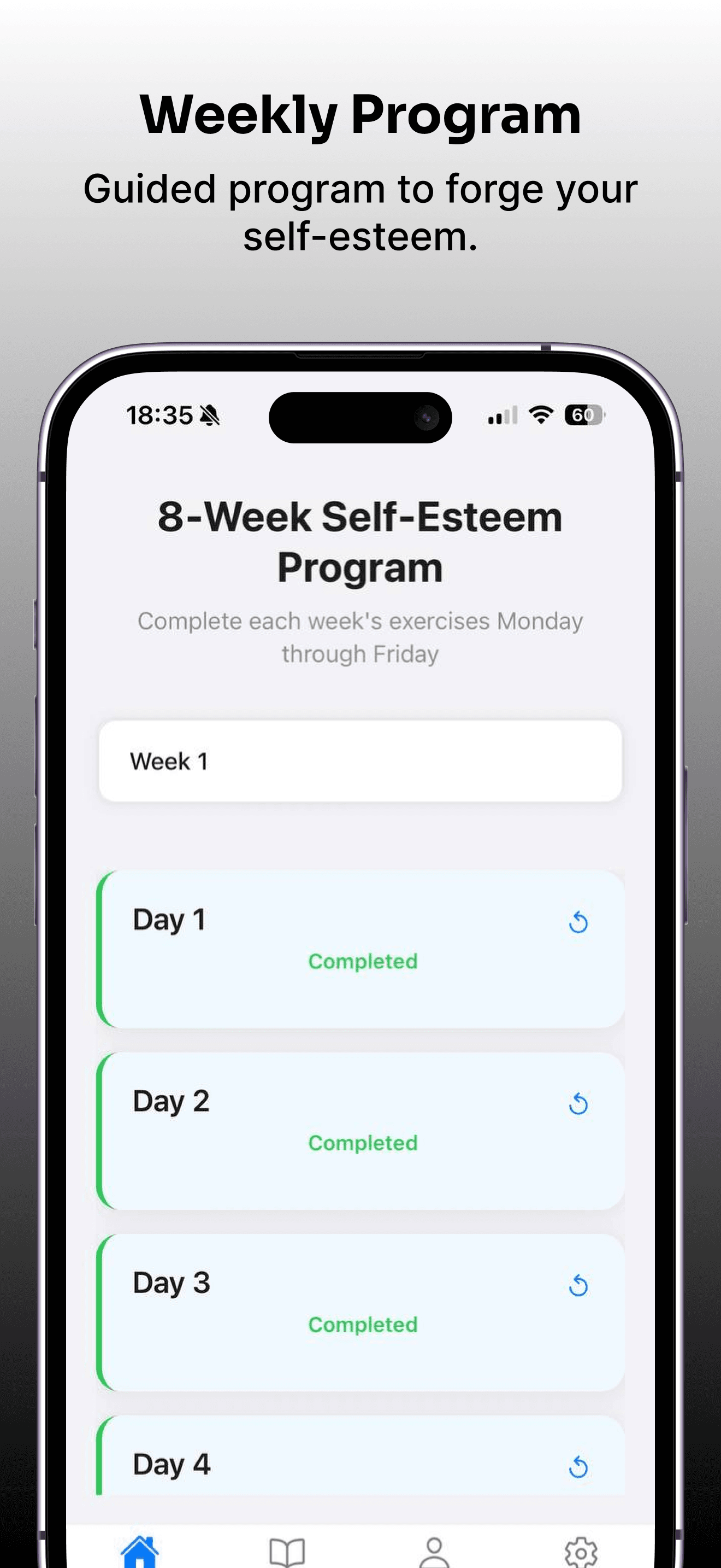 Weekly program overview